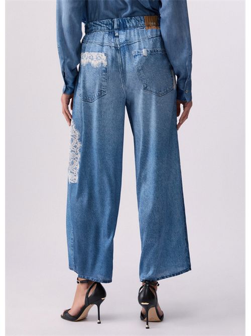 Pantaloni flare con stampa digitale LIU JO | UA6312T5958/79044